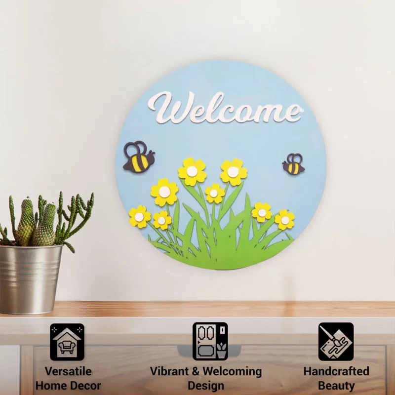 3D Flower Bee wall hanging info