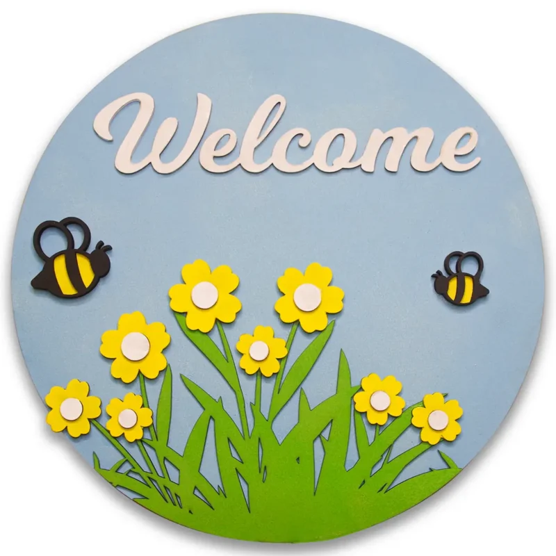 3D Flower Bee wall hanging primary
