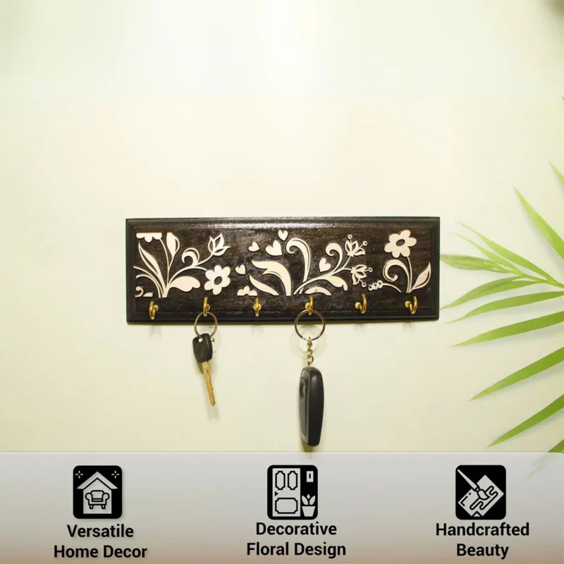 3D key hanger silver