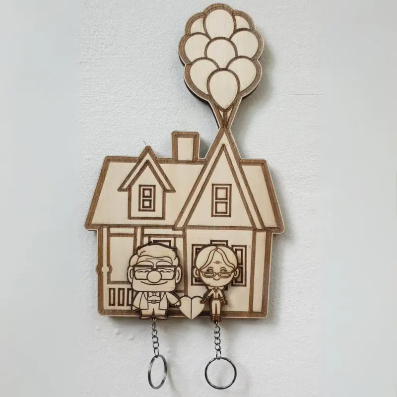 UP Movie Couple Ellie and Carl Keychain